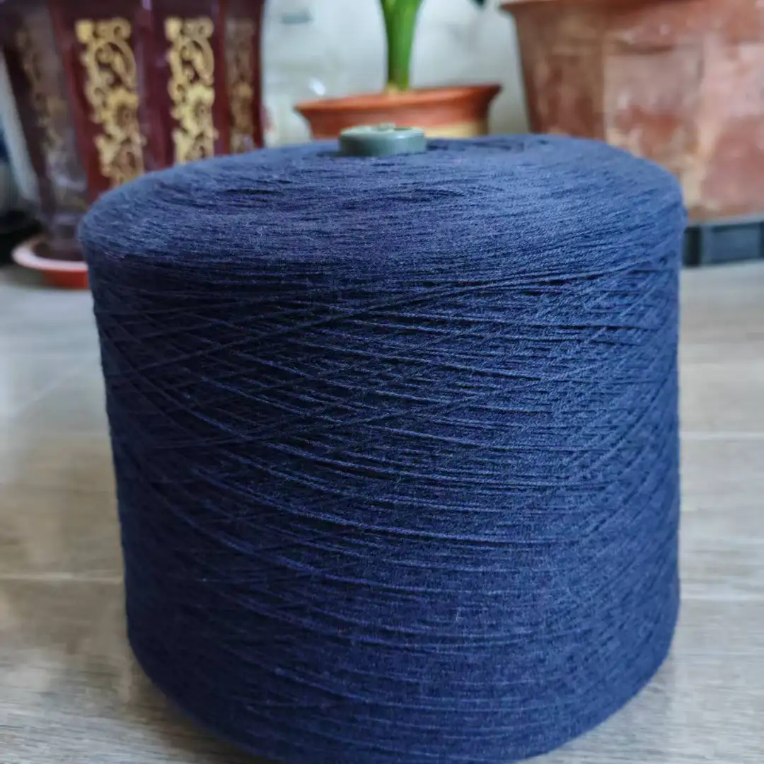 China Yarn for Open Cardigan (Sweater),Full-Zipper Cardigan (Sweater),Half-Zipper Cardigan (Sweater) Ring Spun Regular Yarn Cotton Acrylic blue color buy from China wholesaler bulk order at wholesale price free worldwide shipping Alibaba