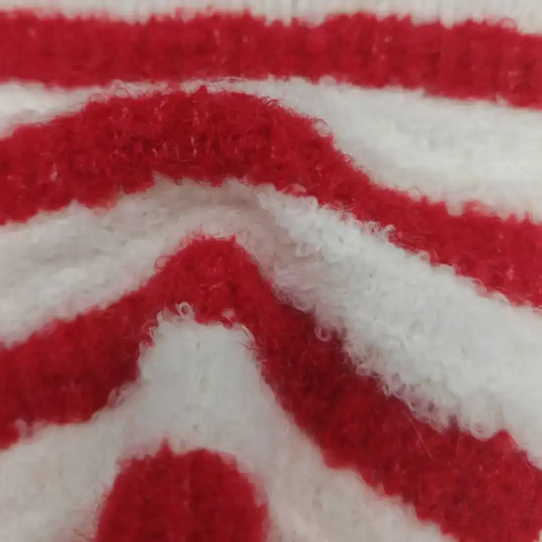 China Yarn for Open Cardigan (Sweater),Full-Zipper Cardigan (Sweater),Half-Zipper Cardigan (Sweater),Shirt Long Sleeve Button (Sweater) Boucle Yarn Fancy Yarn Polyester Acrylic Wool Spandex white，red color buy from China wholesaler bulk order at wholesale price free worldwide shipping Alibaba