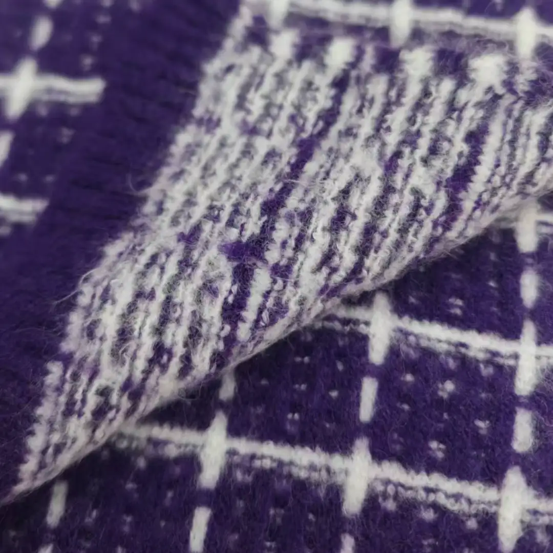 China Yarn for Open Cardigan (Sweater),Full-Zipper Cardigan (Sweater),Half-Zipper Cardigan (Sweater) Mossy Yarn Fancy Yarn Acrylic Nylon Spandex white，purple color buy from China wholesaler bulk order at wholesale price free worldwide shipping Alibaba