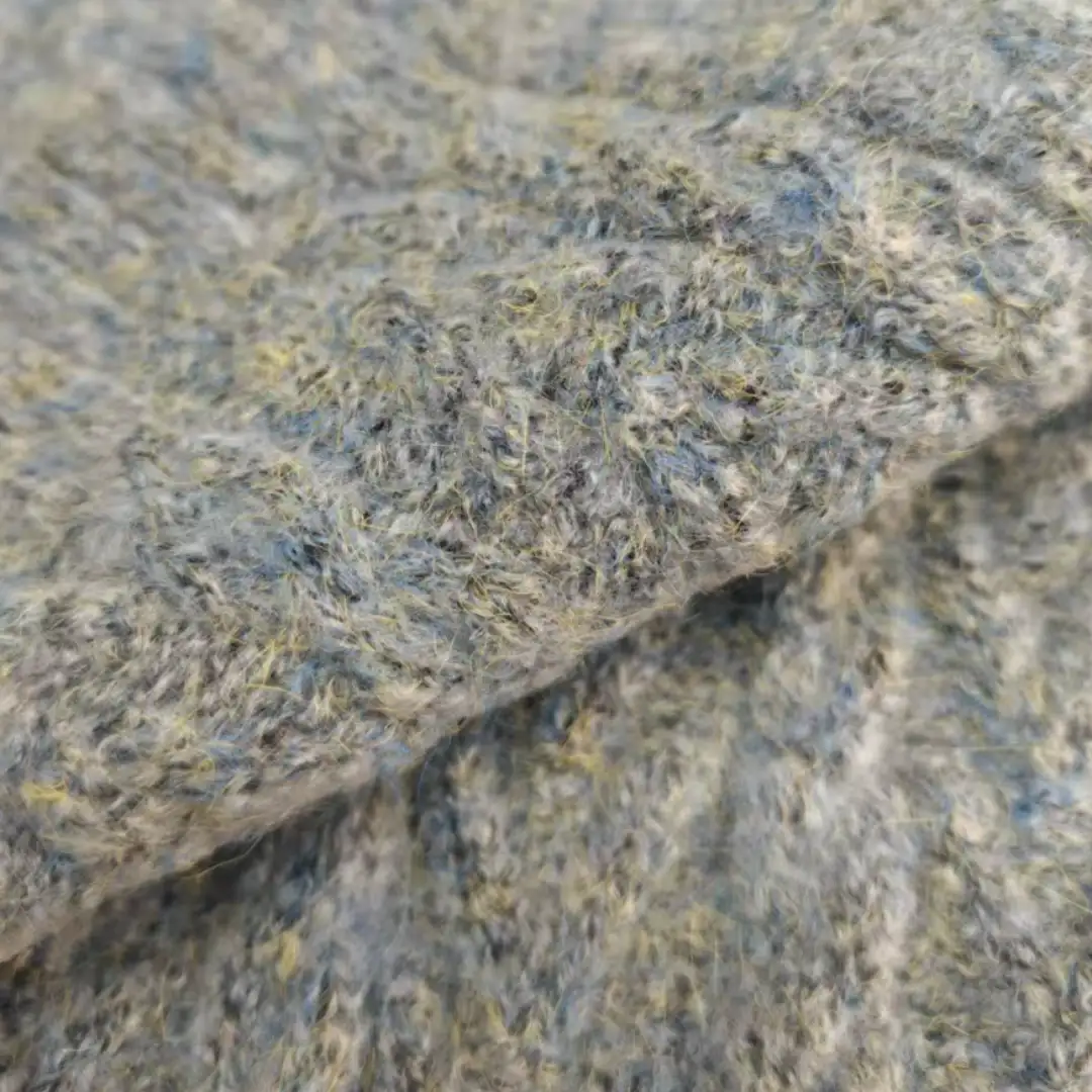 China Yarn for Open Cardigan (Sweater),Full-Zipper Cardigan (Sweater),Half-Zipper Cardigan (Sweater) Mossy Yarn Fancy Yarn Acrylic Polyester Wool Spandex Gray color buy from China wholesaler bulk order at wholesale price free worldwide shipping Alibaba