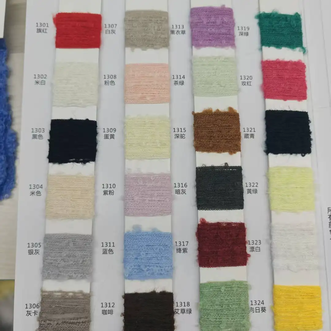 China Yarn for Full-Zipper Cardigan (Sweater),Half-Zipper Cardigan (Sweater),Shirt Long Sleeve Button (Sweater) Boucle Yarn Fancy Yarn Polyester Wool Recycled Polyester purple,blue color buy from China wholesaler bulk order at wholesale price free worldwide shipping Alibaba