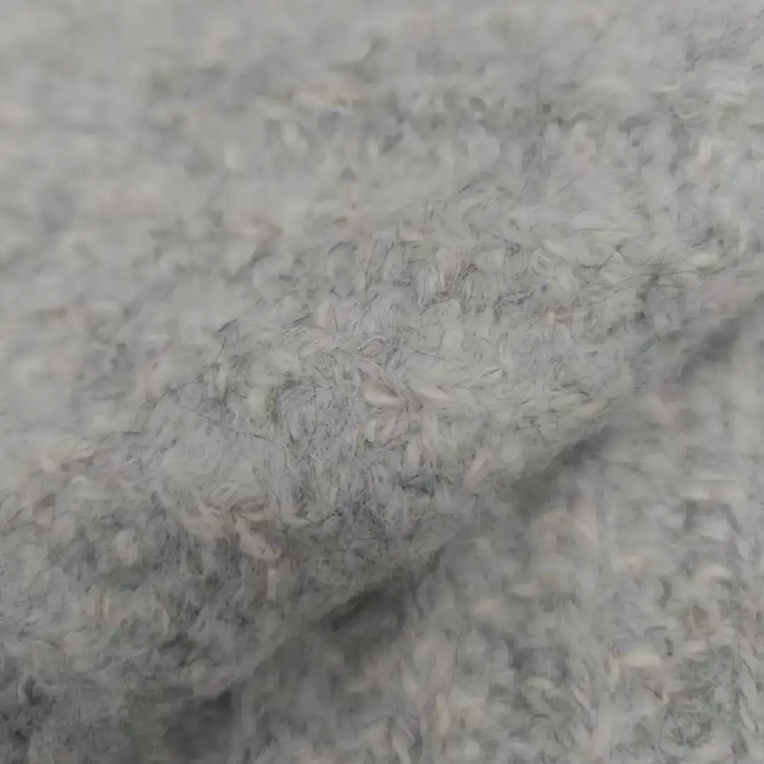 China Yarn for Open Cardigan (Sweater),Full-Zipper Cardigan (Sweater),Half-Zipper Cardigan (Sweater) Mossy Yarn Fancy Yarn Polyester Cotton Acrylic Nylon Wool Spandex Gray color buy from China wholesaler bulk order at wholesale price free worldwide shipping Alibaba