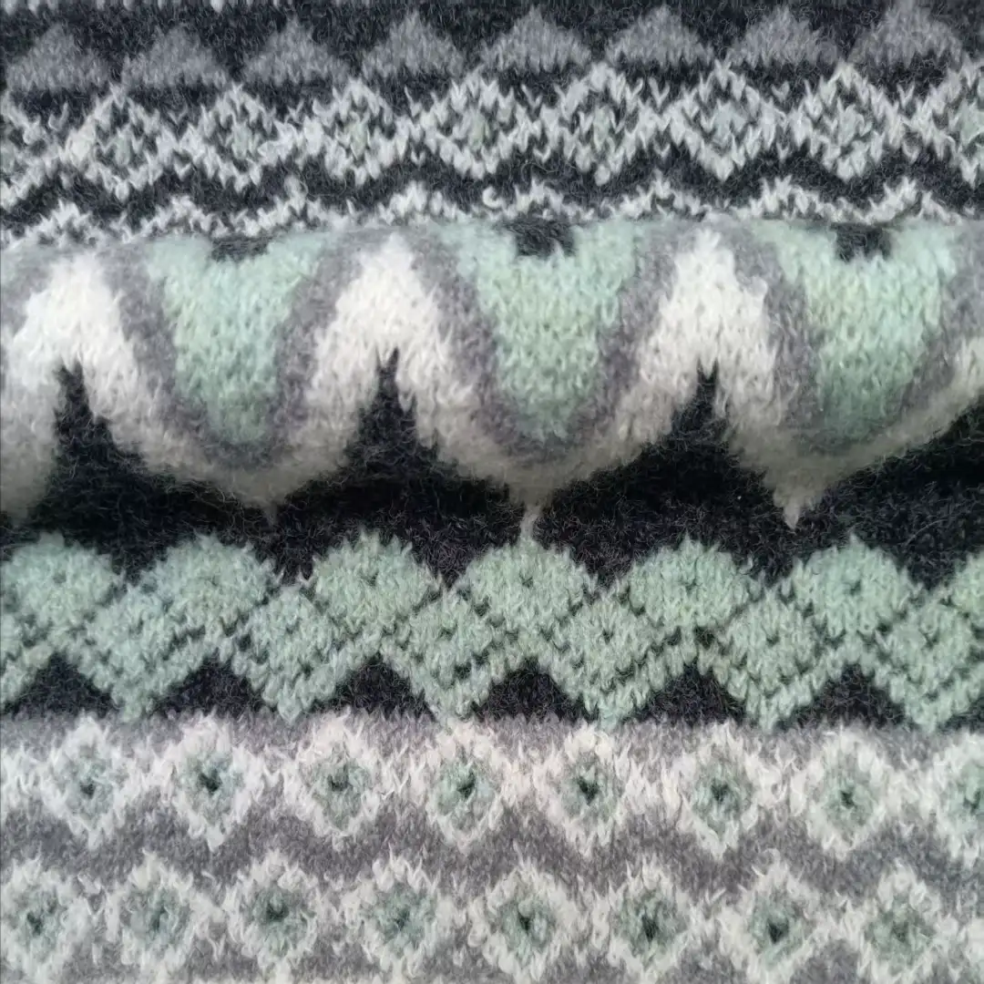 China Yarn for Knitted Jacket (Sweater),Round Neck Pullover (Sweater),Crew Neck Pullover (Sweater),Hoodie  (Sweater) Mossy Yarn Fancy Yarn Polyester Wool Acrylic Nylon Elastane Green, gray, white color buy from China wholesaler bulk order at wholesale price free worldwide shipping Alibaba