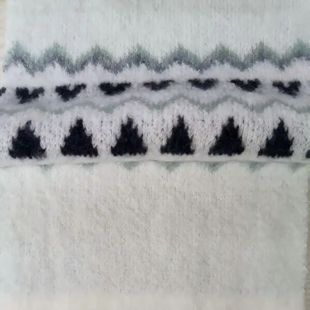 China Yarn for Knitted Jacket (Sweater),Round Neck Pullover (Sweater),Crew Neck Pullover (Sweater),Hoodie  (Sweater) Mossy Yarn Fancy Yarn Polyester Wool Acrylic Nylon Elastane Green, gray, white color buy from China wholesaler bulk order at wholesale price free worldwide shipping Alibaba