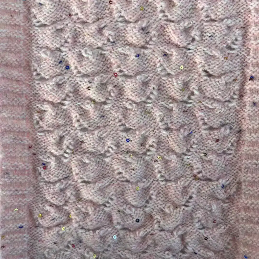 China Yarn for Crew Neck Pullover (Sweater),Dresses (Pullover) (Sweater),Skirt (Sweater),Roll Neck Jumper (Sweater) Mossy Yarn Fancy Yarn Wool Polyester Sequin pink+sparkling color buy from China wholesaler bulk order at wholesale price free worldwide shipping Alibaba