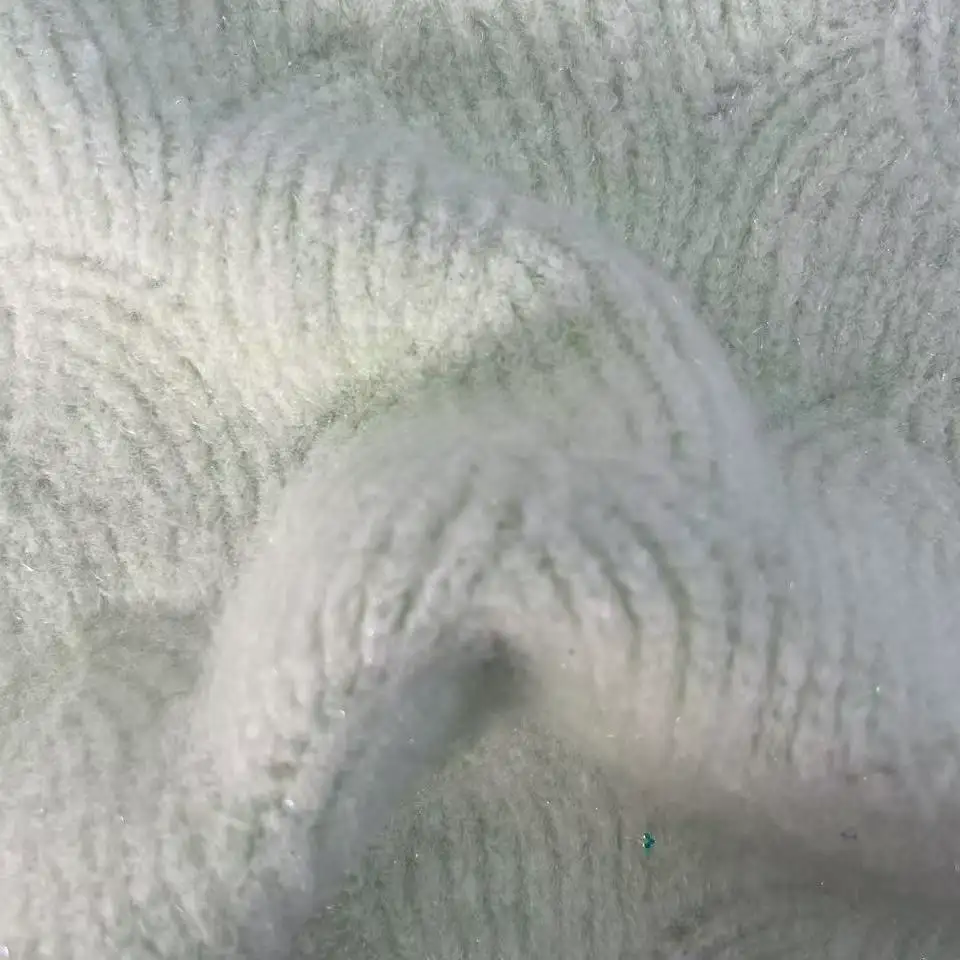 China Yarn for Open Cardigan (Sweater),Half-Zipper Cardigan (Sweater),Knitted Jacket (Sweater),Round Neck Pullover (Sweater),Crew Neck Pullover (Sweater) Mossy Yarn Fancy Yarn Wool Acrylic Nylon Polyester Sequin Elastane green+sparkling color buy from China wholesaler bulk order at wholesale price free worldwide shipping Alibaba