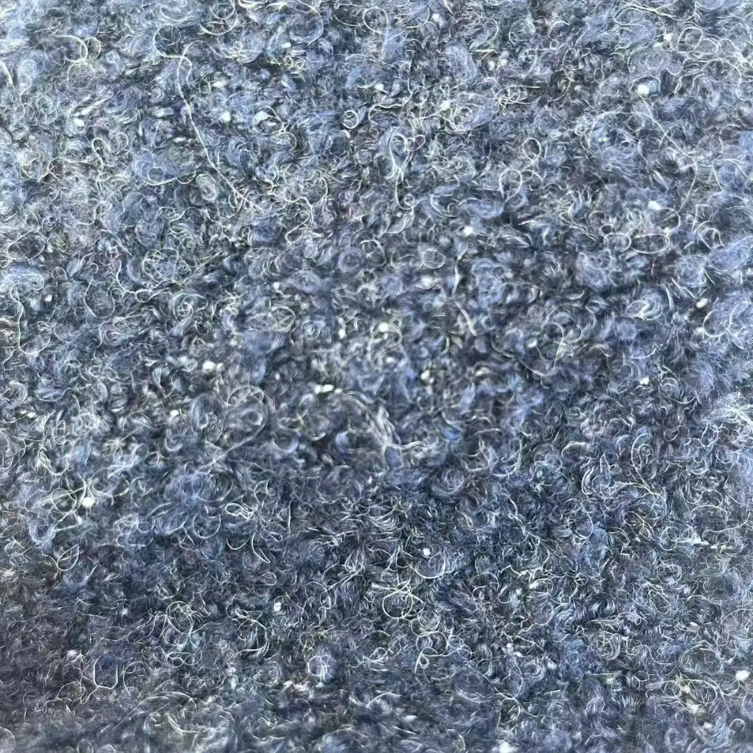 China Yarn for Knitted Jacket (Sweater),Round Neck Pullover (Sweater),Hoodie  (Sweater) Boucle Yarn Fancy Yarn Recycled Polyester Polyester Acrylic Wool Alpaca Elastane DEEP BLUE color buy from China wholesaler bulk order at wholesale price free worldwide shipping Alibaba