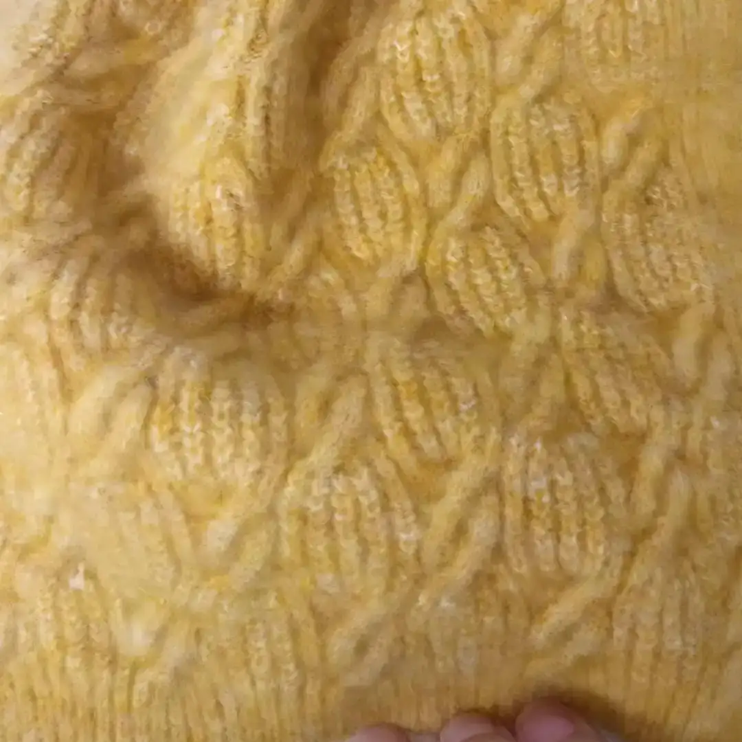 China Yarn for Kids Crew-Neck Cardigan (Sweater),Roll Neck Jumper (Sweater),Kids Ruffled Edge Jumper (Sweater),Kids Scalloped Hem Skirt (Sweater) Mossy Yarn Fancy Yarn Polyester Acrylic Nylon Elastane Wool yellow, brown, apricot-colored color buy from China wholesaler bulk order at wholesale price free worldwide shipping Alibaba