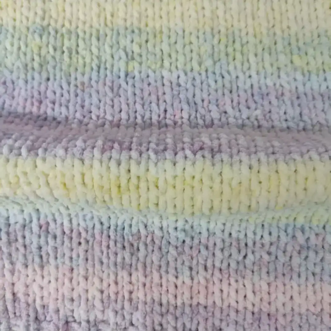 China Yarn for Ladies Vest (Sweater),Men’s Vest (Sweater),Open Cardigan (Sweater),Full-Zipper Cardigan (Sweater),Half-Zipper Cardigan (Sweater) Shiny Chenille Fancy Yarn Polyester rainbow color buy from China wholesaler bulk order at wholesale price free worldwide shipping Alibaba