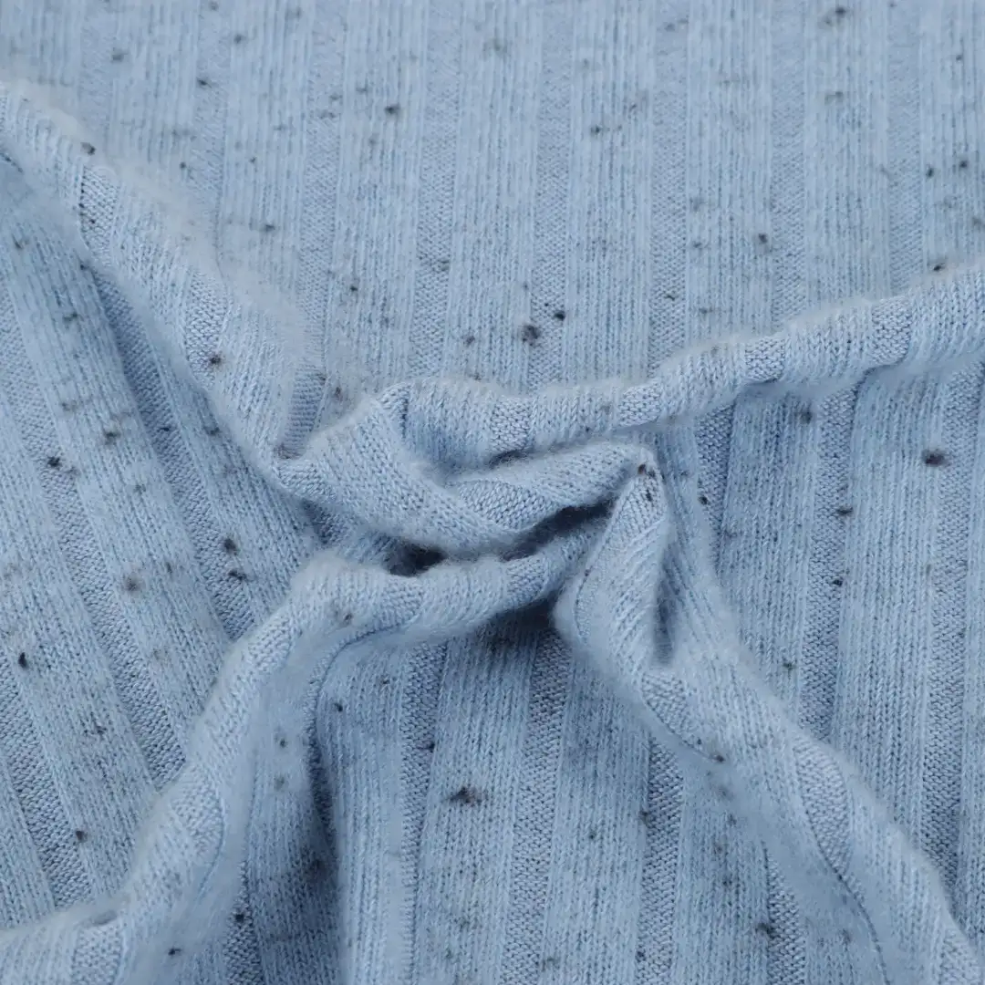 China Fabric for Tank Top,Ladies Vest ,Dresses (Pullover) ,Loungewear Rib Knit Fabric Polyester Rayon Spandex Blue color buy from China wholesaler bulk order at wholesale price free worldwide shipping Alibaba