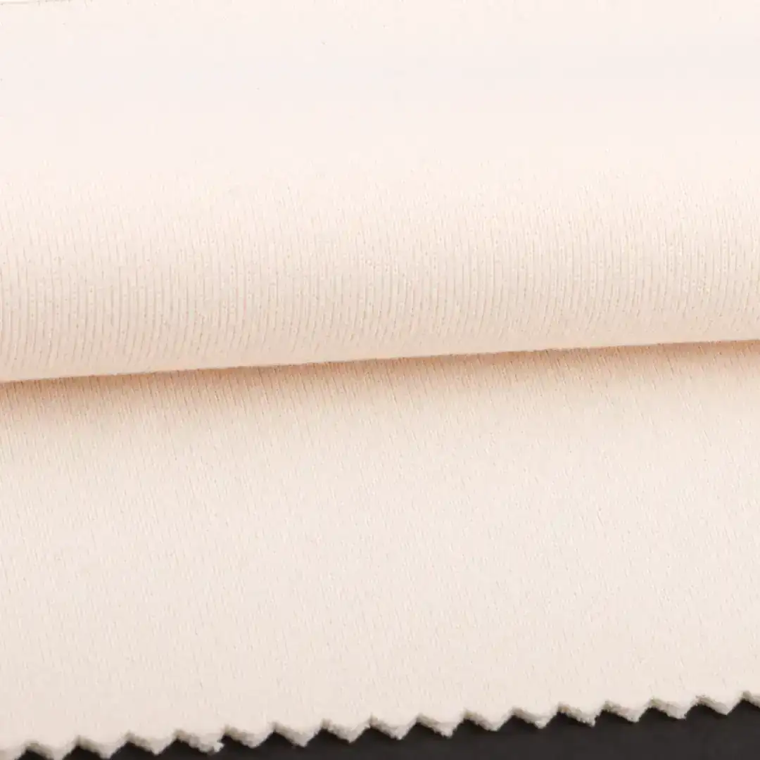 China Fabric for Jackets,Hoodie,Sweatshirt Scuba Knit Fabric Polyester cream-coloured color buy from China wholesaler bulk order at wholesale price free worldwide shipping Alibaba