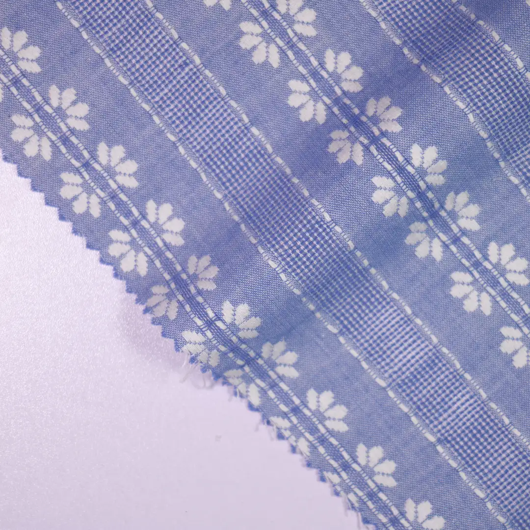 China Fabric for Blouse Cotton Dobby Natural Woven Fabric Cotton blue color buy from China wholesaler bulk order at wholesale price free worldwide shipping Alibaba
