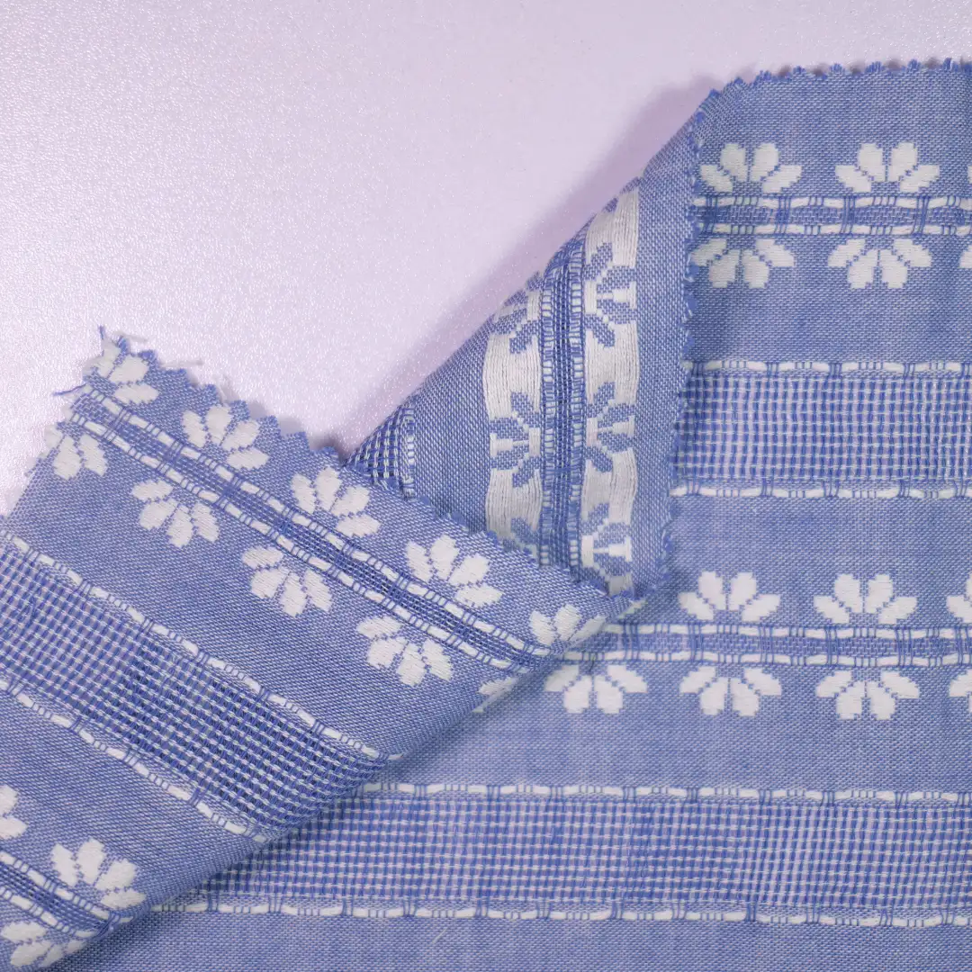 China Fabric for Blouse Cotton Dobby Natural Woven Fabric Cotton blue color buy from China wholesaler bulk order at wholesale price free worldwide shipping Alibaba