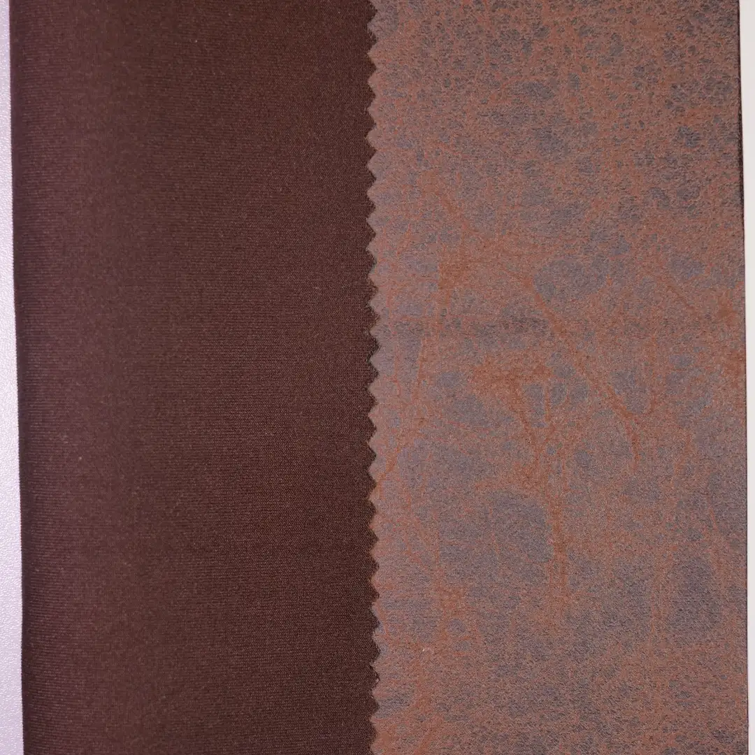 China Fabric for Jackets,Trench Coat Suede Knit Fabric Polyester Spandex brown color buy from China wholesaler bulk order at wholesale price free worldwide shipping Alibaba