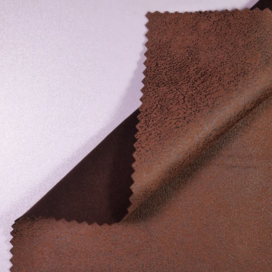 China Fabric for Jackets,Trench Coat Suede Knit Fabric Polyester Spandex brown color buy from China wholesaler bulk order at wholesale price free worldwide shipping Alibaba