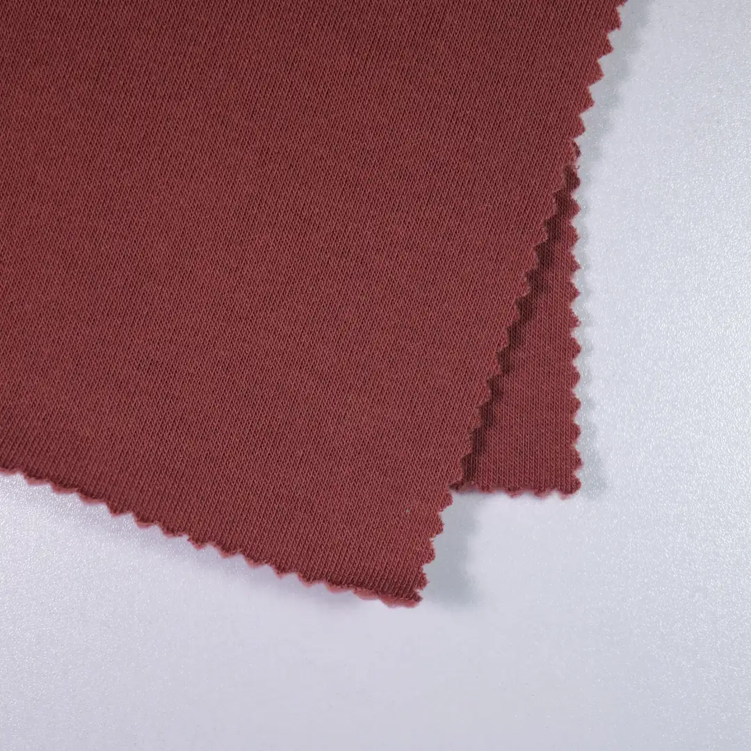 China Fabric for Sweatshirt Fleece Knit Fabric Polyester purplish red color buy from China wholesaler bulk order at wholesale price free worldwide shipping Alibaba