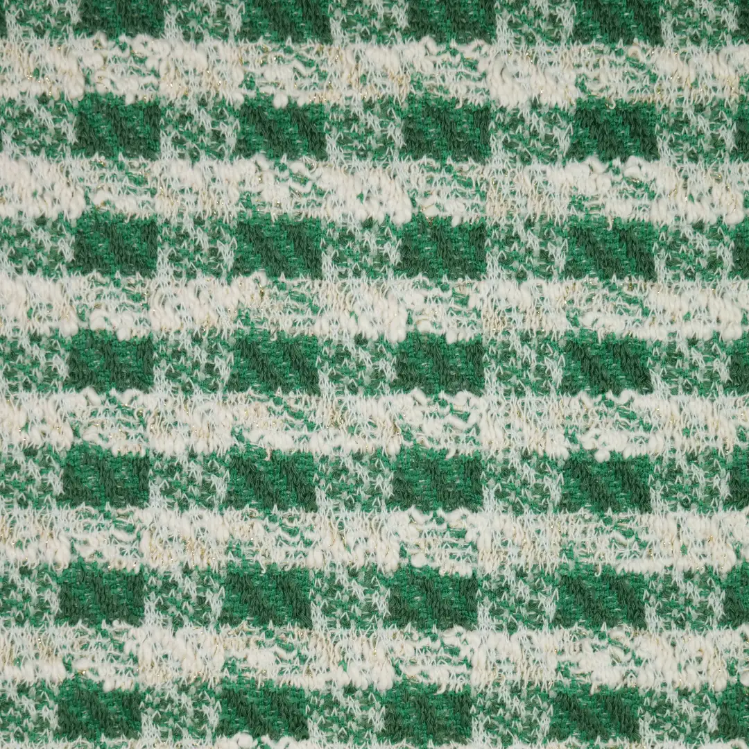 China Fabric for Overcoat Hacci Knit Fabric Polyester Cotton Spandex Lurex green color buy from China wholesaler bulk order at wholesale price free worldwide shipping Alibaba