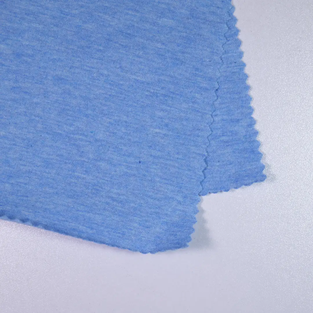 China Fabric for T-Shirt,Polo Shirt,Tank Top Single Jersey Knit Fabric Cotton Polyester blue color buy from China wholesaler bulk order at wholesale price free worldwide shipping Alibaba