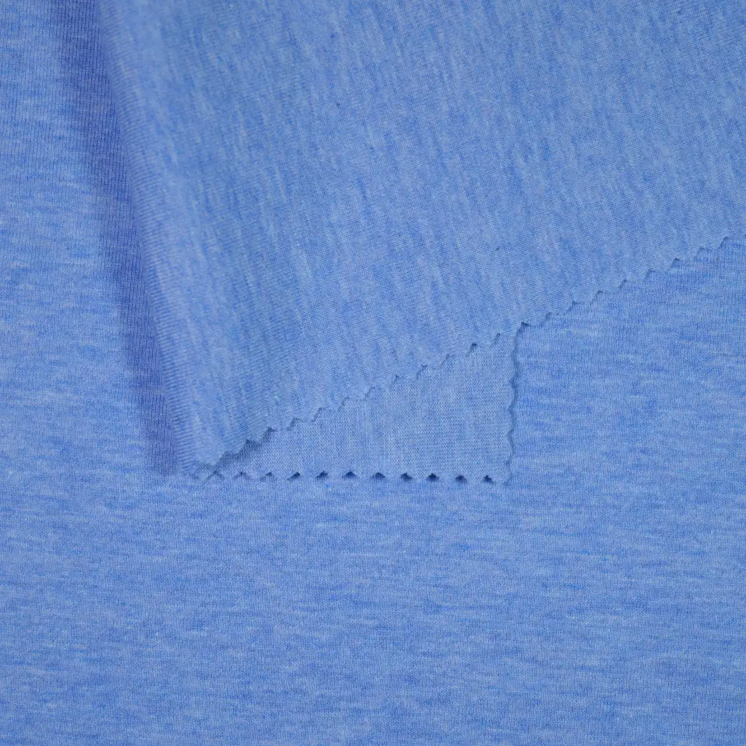 China Fabric for T-Shirt,Polo Shirt,Tank Top Single Jersey Knit Fabric Cotton Polyester blue color buy from China wholesaler bulk order at wholesale price free worldwide shipping Alibaba