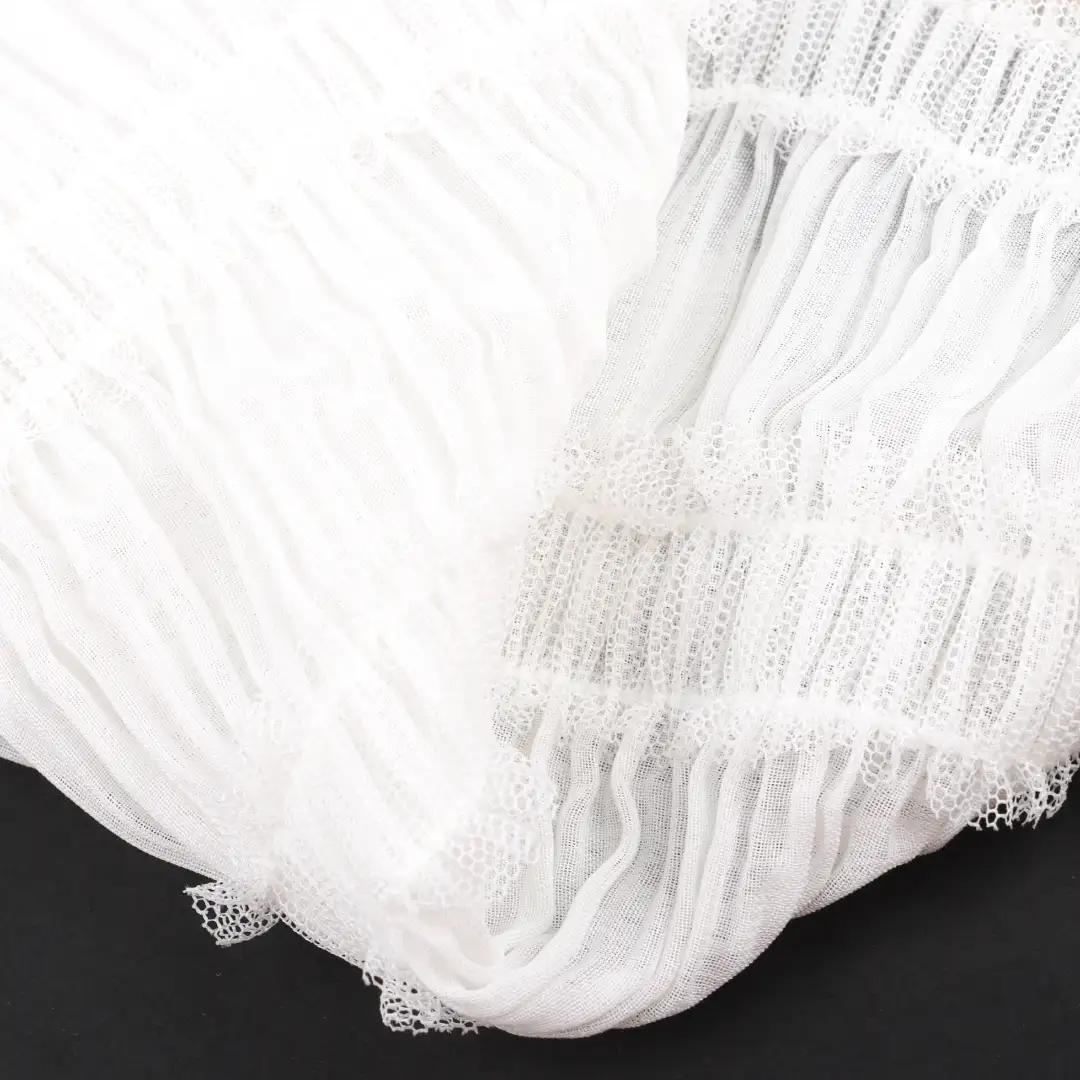 China Fabric for Skirt Crepe Synthetic Woven Fabric Polyester White color buy from China wholesaler bulk order at wholesale price free worldwide shipping Alibaba
