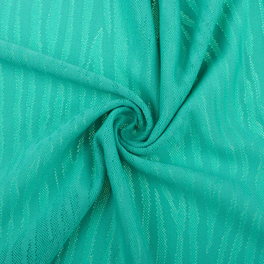 China Fabric for T-Shirt Jacquard Knit Fabric Polyester Spandex Green color buy from China wholesaler bulk order at wholesale price free worldwide shipping Alibaba
