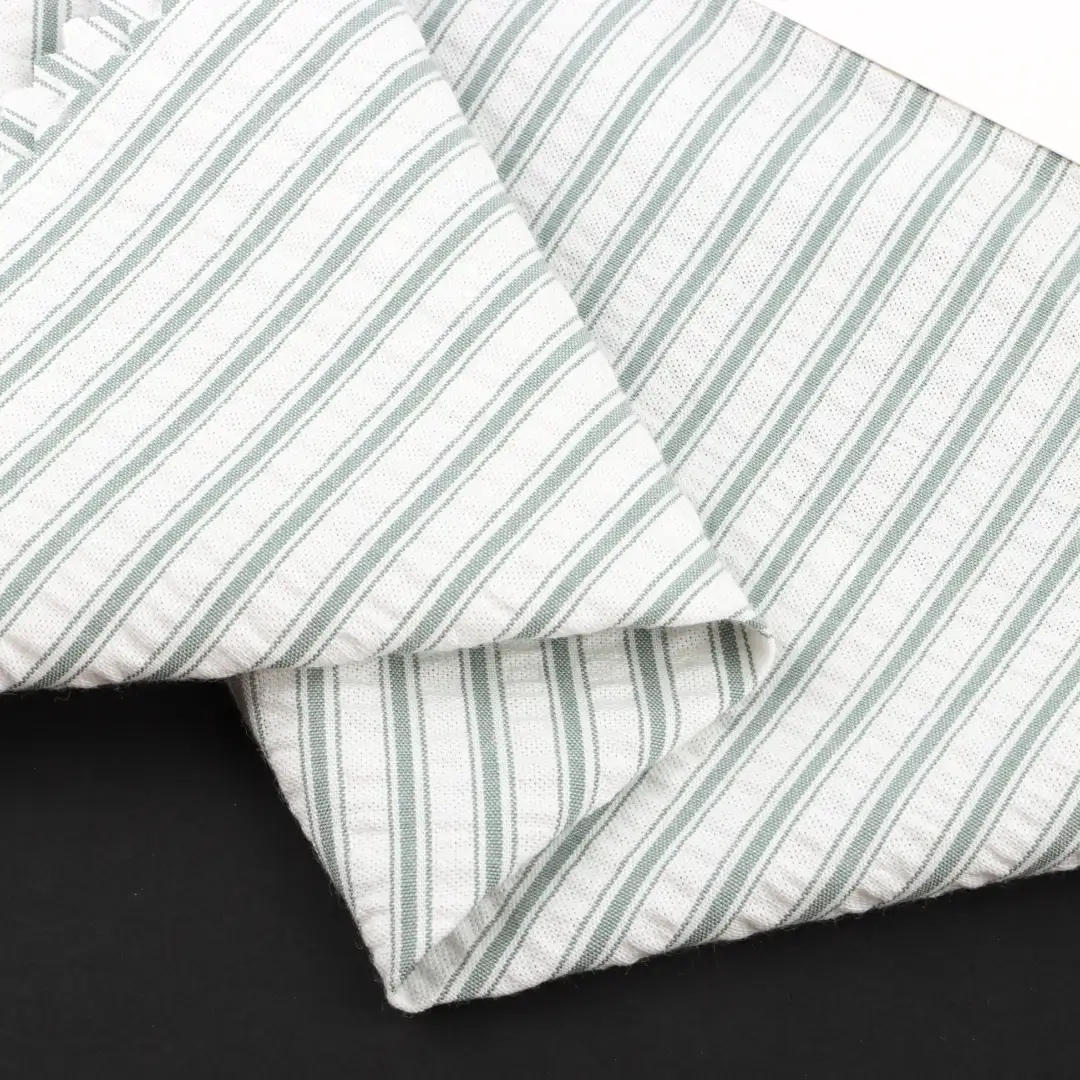 China Fabric for Shirt,Skirt,Shorts Cotton Seersucker Natural Woven Fabric Cotton stripe color buy from China wholesaler bulk order at wholesale price free worldwide shipping Alibaba