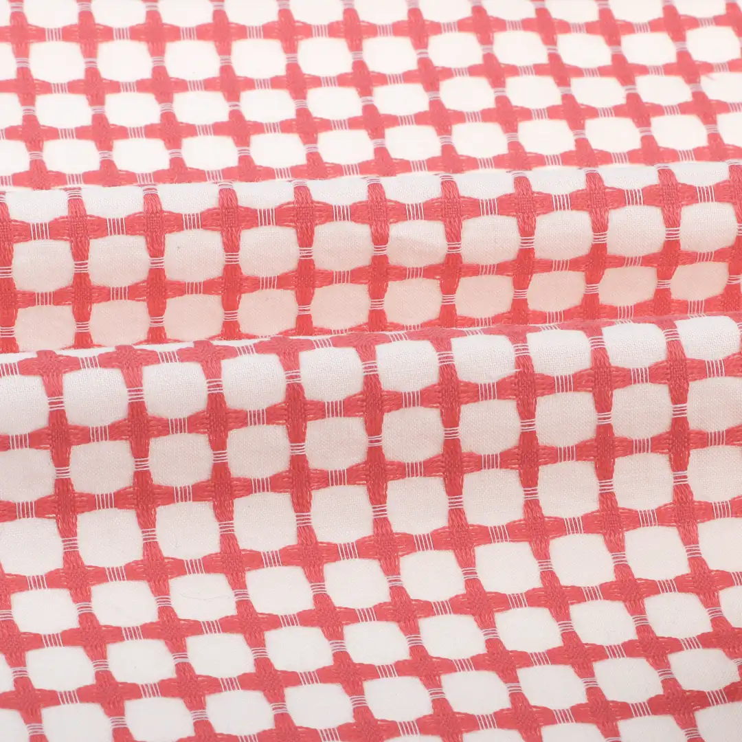 China Fabric for Shirt,Skirt,Shorts Cotton Dobby Natural Woven Fabric Cotton Red color buy from China wholesaler bulk order at wholesale price free worldwide shipping Alibaba
