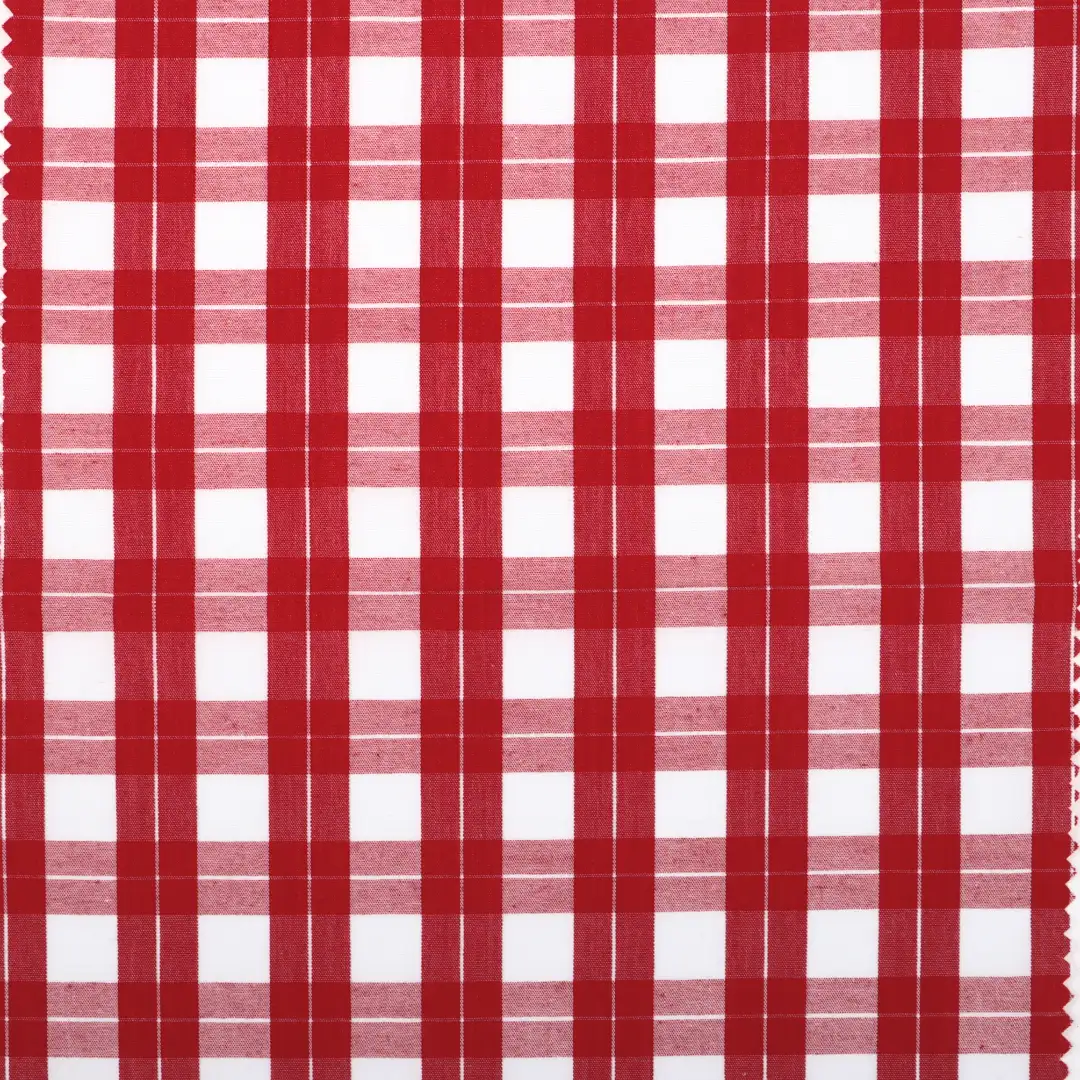 China Fabric for Shirt,Skirt,Shorts Yarn Dyed Check Natural Woven Fabric Cotton Red color buy from China wholesaler bulk order at wholesale price free worldwide shipping Alibaba