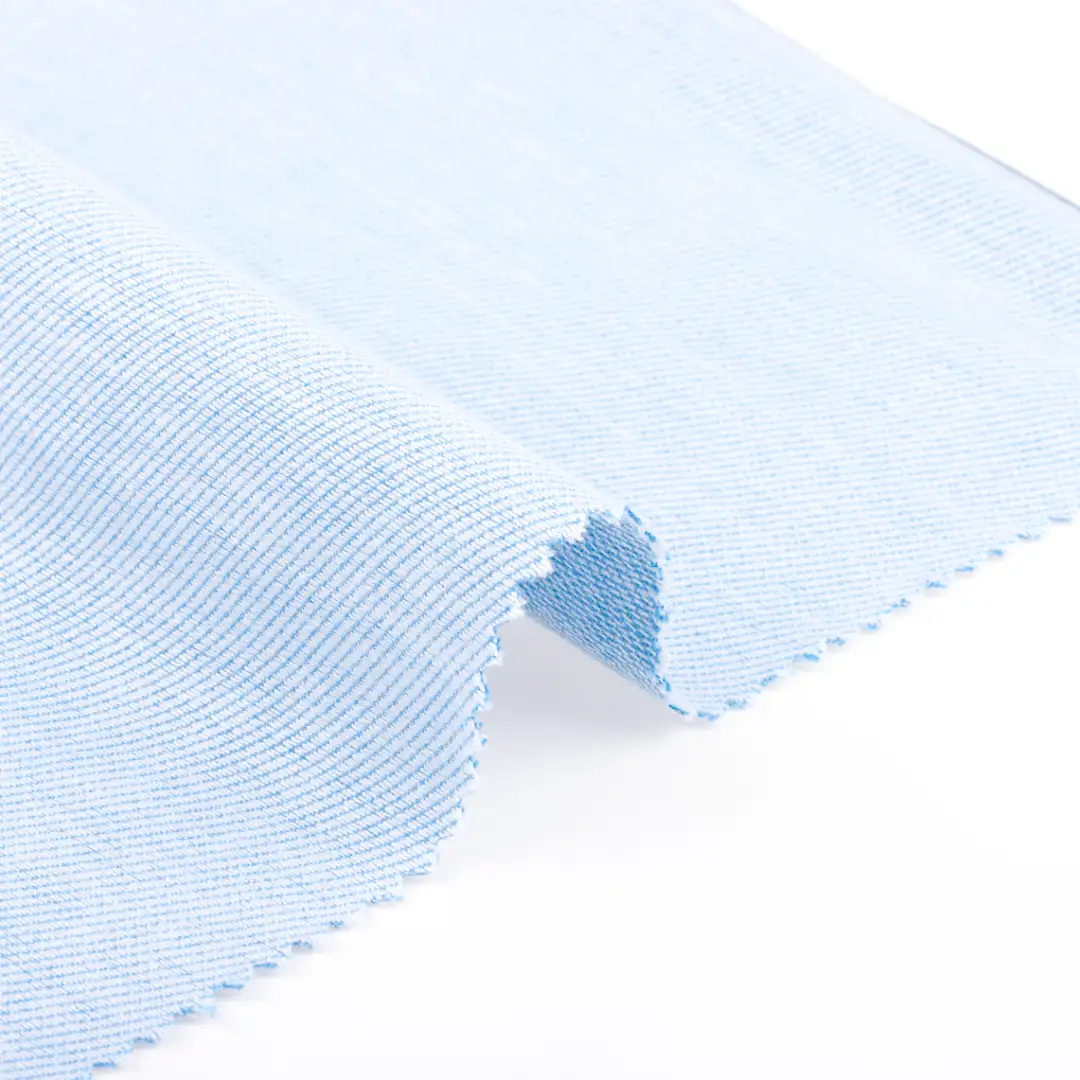 China Fabric for Shirt,Pants,Skirt,Shorts Twill Woven Blended Fabric Cotton Rayon Spandex Blue color buy from China wholesaler bulk order at wholesale price free worldwide shipping Alibaba