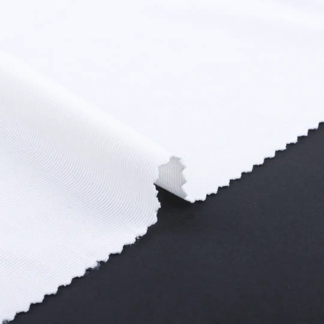 China Fabric for T-Shirt,Tank Top,Loungewear Rib Knit Fabric Rayon Viscose Spandex White color buy from China wholesaler bulk order at wholesale price free worldwide shipping Alibaba