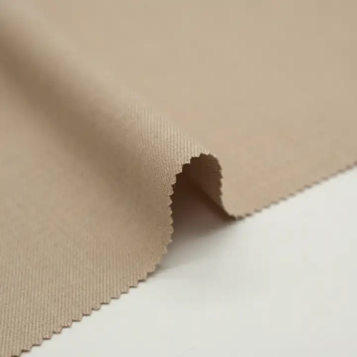 China Fabric for Pants,Overcoat,Suit Polyester/Rayon Twill Woven Blended Fabric Polyester Spandex Viscose BURLY WOOD color buy from China wholesaler bulk order at wholesale price free worldwide shipping Alibaba
