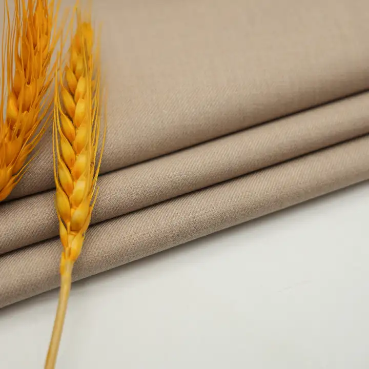 China Fabric for Pants,Overcoat,Suit Polyester/Rayon Twill Woven Blended Fabric Polyester Spandex Viscose BURLY WOOD color buy from China wholesaler bulk order at wholesale price free worldwide shipping Alibaba