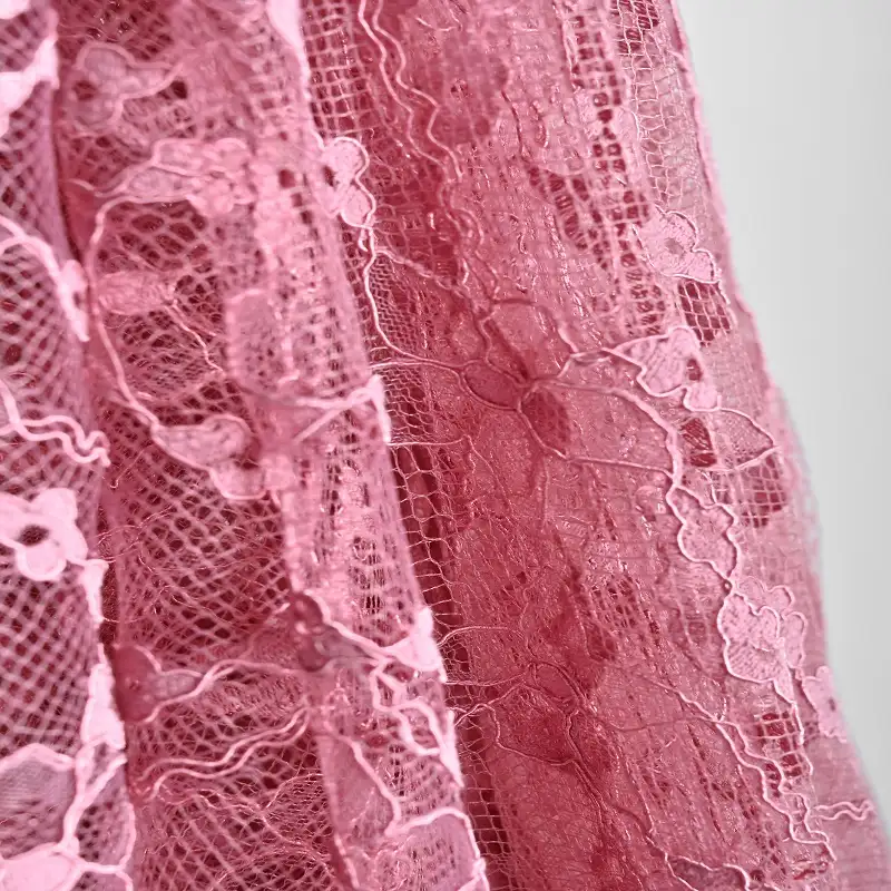 China Fabric for Skirt,Dresses (Pullover)  Lace Knit Fabric Cotton Rayon MistyRose color buy from China wholesaler bulk order at wholesale price free worldwide shipping Alibaba