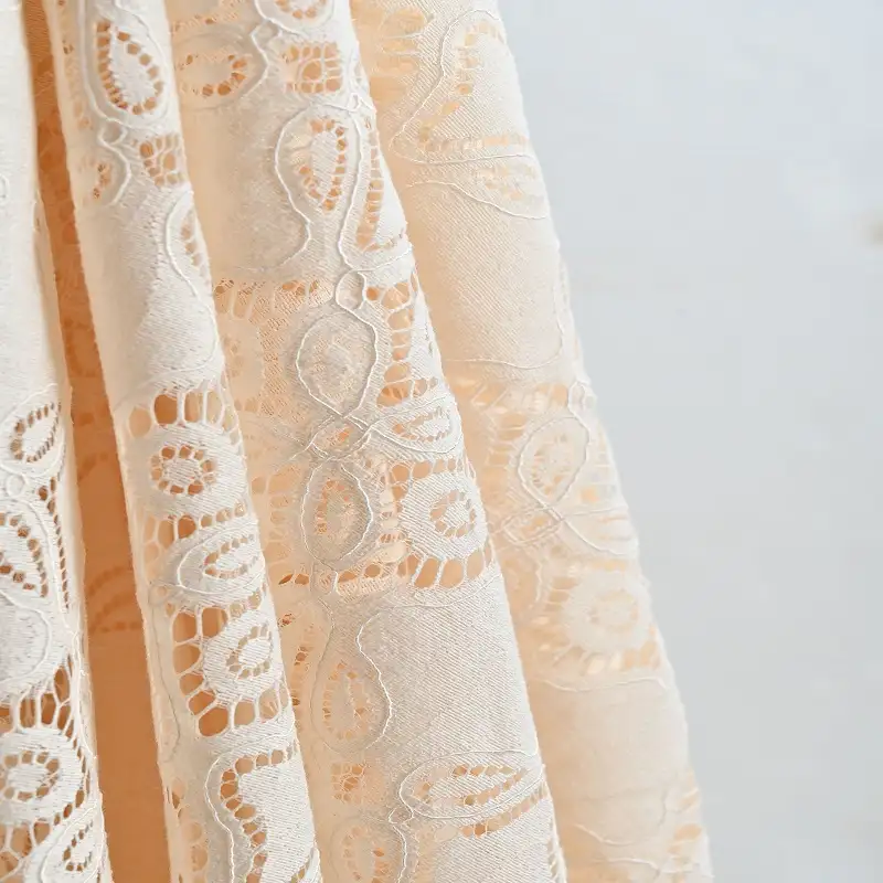 China Fabric for Shirt,Skirt,Dresses (Pullover)  Lace Knit Fabric Cotton Nylon Rayon Antique White color buy from China wholesaler bulk order at wholesale price free worldwide shipping Alibaba