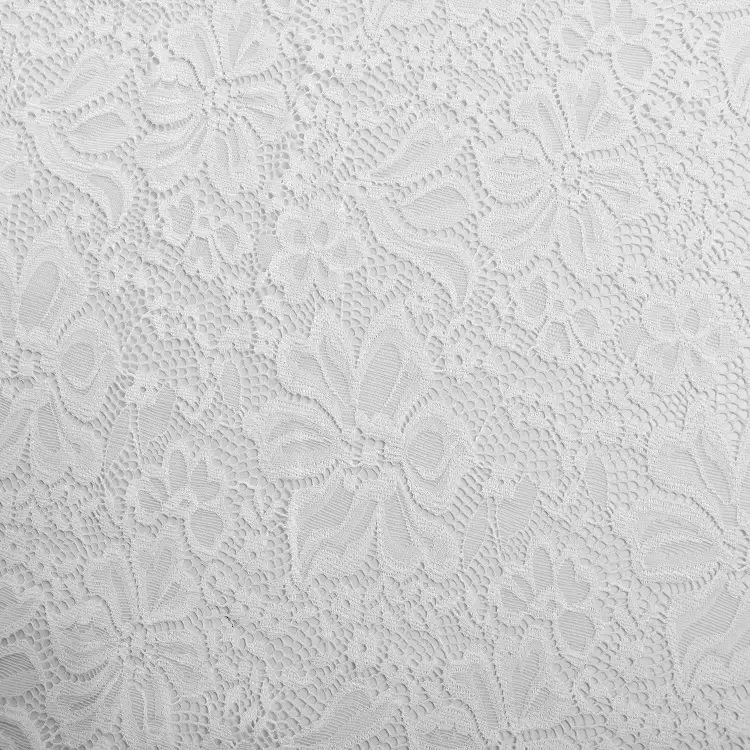 China Fabric for Skirt Lace Knit Fabric Nylon Spandex White color buy from China wholesaler bulk order at wholesale price free worldwide shipping Alibaba