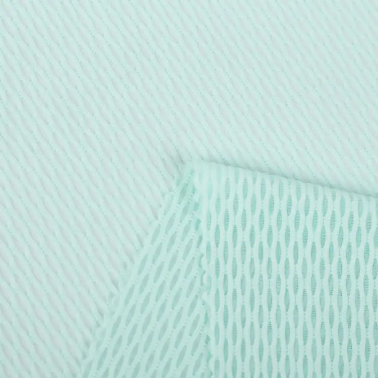China Fabric for Yoga Clothes,Yoga Pants,Sports Bras Mesh Knit Fabric Polyester Spandex Mint Green color buy from China wholesaler bulk order at wholesale price free worldwide shipping Alibaba