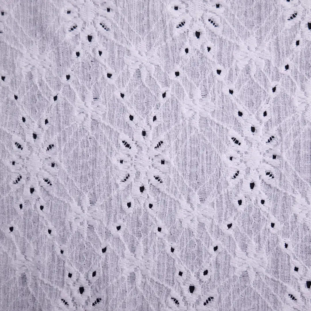 China Fabric for Shirt,Skirt Lace Knit Fabric Polyester Spandex White color buy from China wholesaler bulk order at wholesale price free worldwide shipping Alibaba