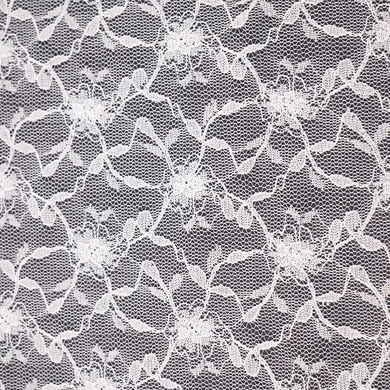 China Fabric for Shirt,Skirt Lace Knit Fabric Nylon Spandex White color buy from China wholesaler bulk order at wholesale price free worldwide shipping Alibaba