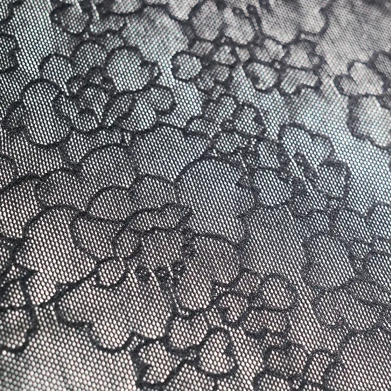 China Fabric for T-Shirt,Skirt Lace Knit Fabric Nylon Spandex Black color buy from China wholesaler bulk order at wholesale price free worldwide shipping Alibaba