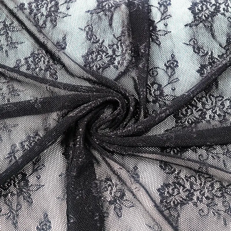 China Fabric for Skirt Lace Knit Fabric Nylon Spandex White color buy from China wholesaler bulk order at wholesale price free worldwide shipping Alibaba