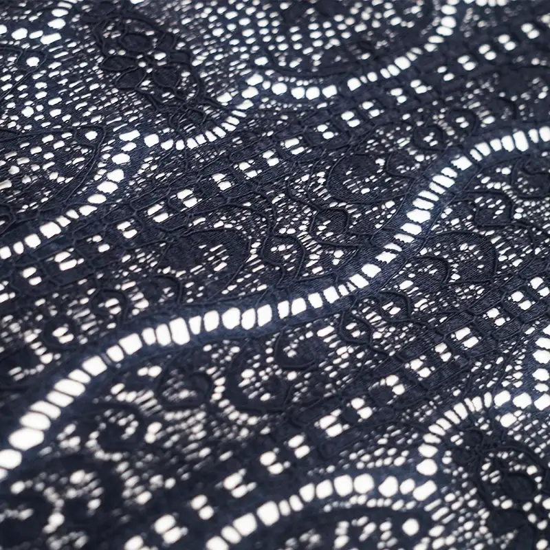 China Fabric for Shirt,T-Shirt,Skirt Lace Knit Fabric Nylon Spandex Black color buy from China wholesaler bulk order at wholesale price free worldwide shipping Alibaba