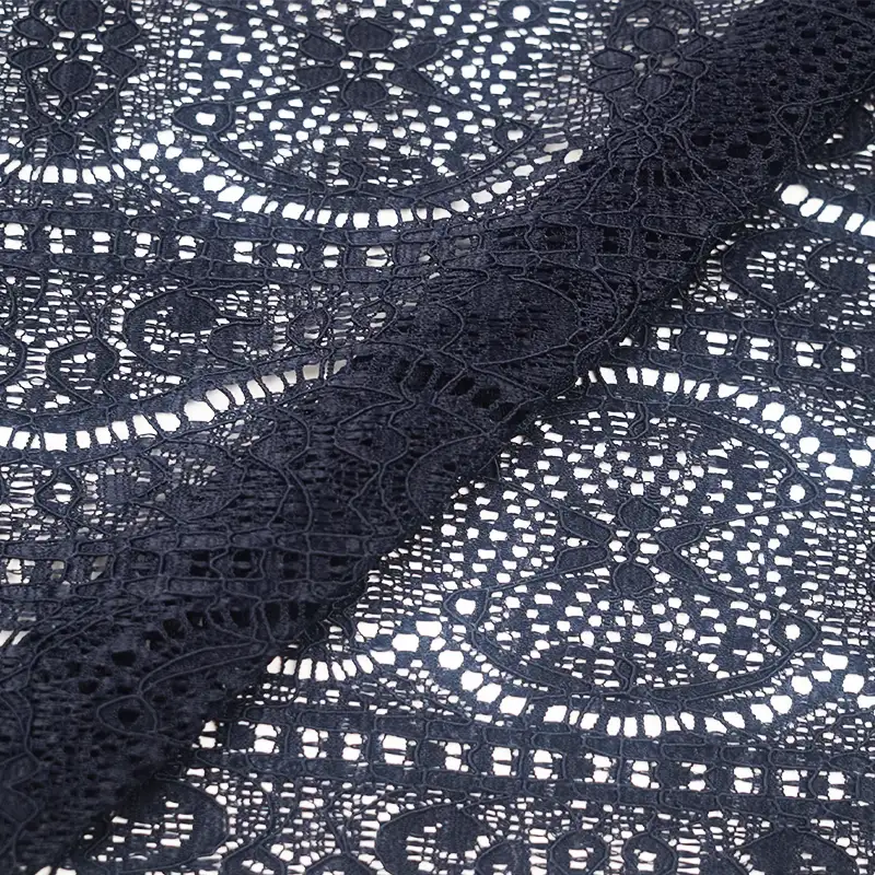 China Fabric for Shirt,T-Shirt,Skirt Lace Knit Fabric Nylon Spandex Black color buy from China wholesaler bulk order at wholesale price free worldwide shipping Alibaba