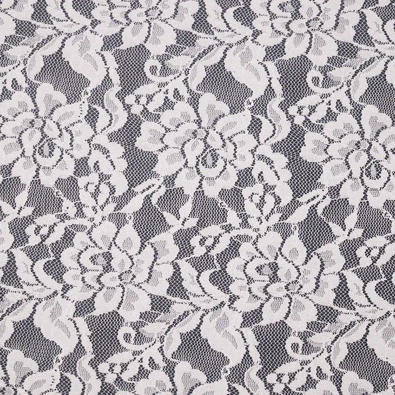 China Fabric for Skirt Lace Knit Fabric Nylon Spandex White color buy from China wholesaler bulk order at wholesale price free worldwide shipping Alibaba
