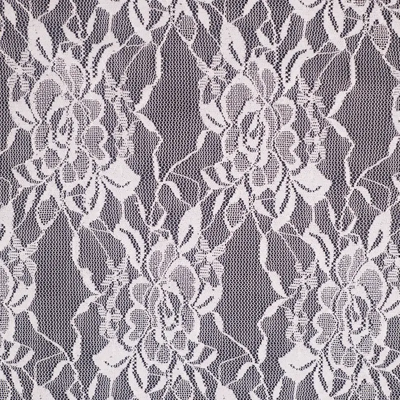China Fabric for Skirt Lace Knit Fabric Nylon Spandex White color buy from China wholesaler bulk order at wholesale price free worldwide shipping Alibaba