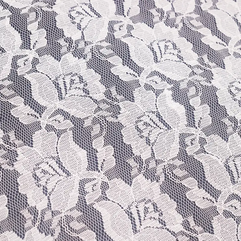 China Fabric for Shirt,T-Shirt,Skirt Lace Knit Fabric Polyester White color buy from China wholesaler bulk order at wholesale price free worldwide shipping Alibaba