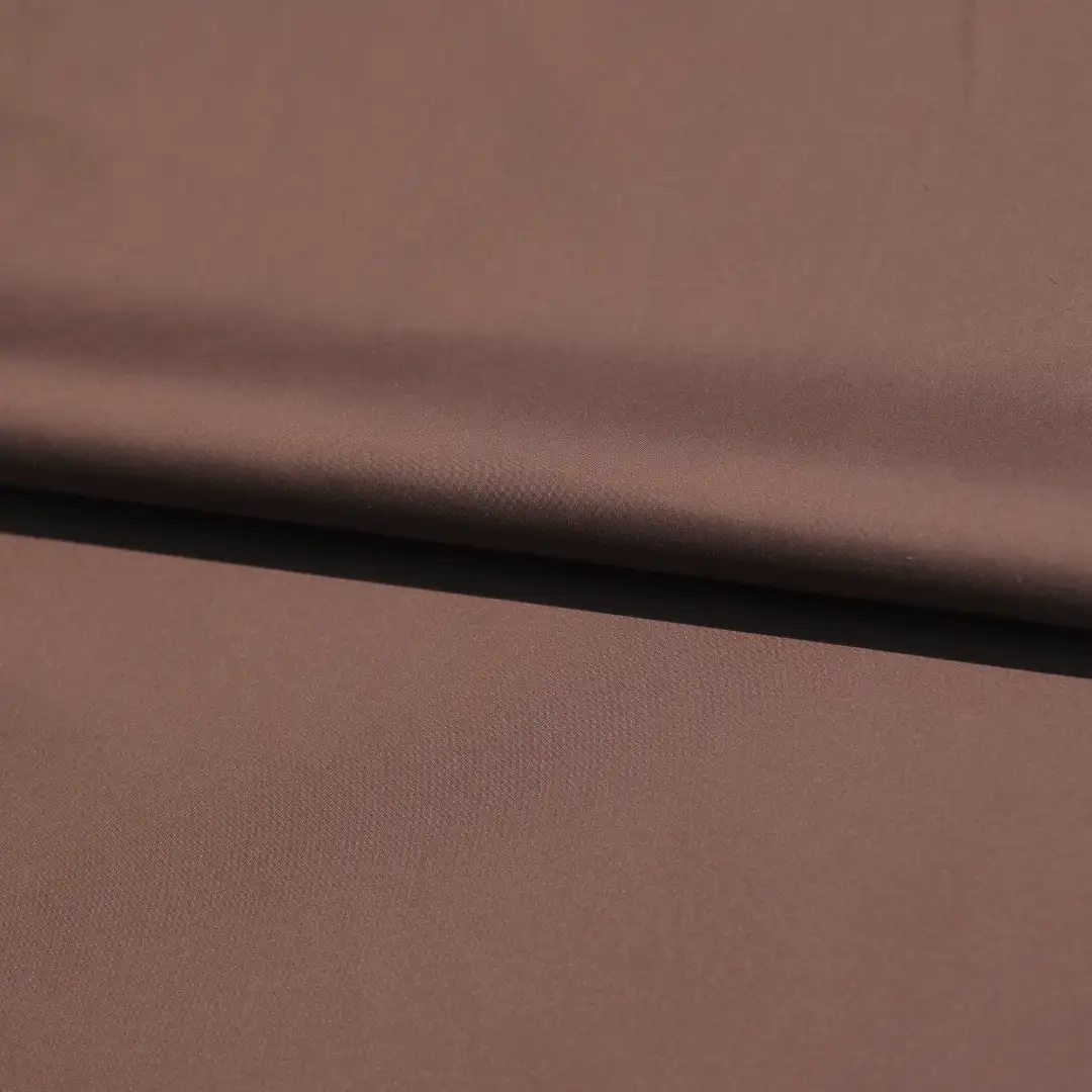 China Fabric for Down Jacket Polyester Pongee Synthetic Woven Fabric Polyester Brown color buy from China wholesaler bulk order at wholesale price free worldwide shipping Alibaba