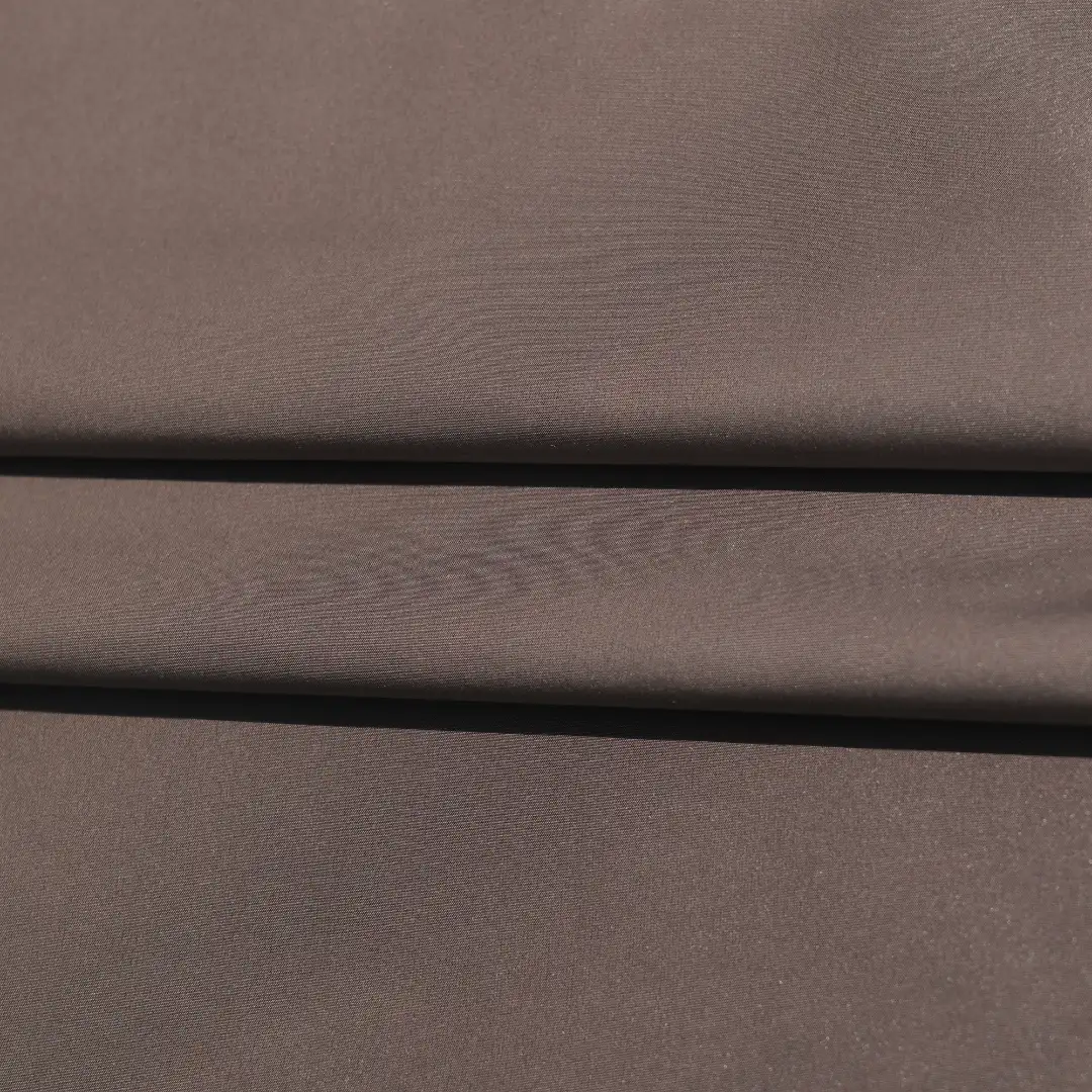 China Fabric for Down Jacket Polyester Pongee Synthetic Woven Fabric Polyester BlackTea color buy from China wholesaler bulk order at wholesale price free worldwide shipping Alibaba
