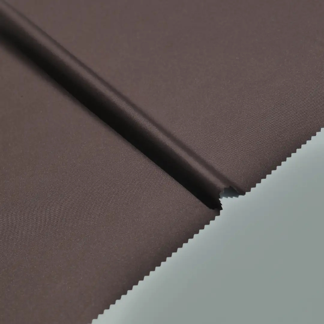 China Fabric for Down Jacket Polyester Pongee Synthetic Woven Fabric Polyester Brown color buy from China wholesaler bulk order at wholesale price free worldwide shipping Alibaba