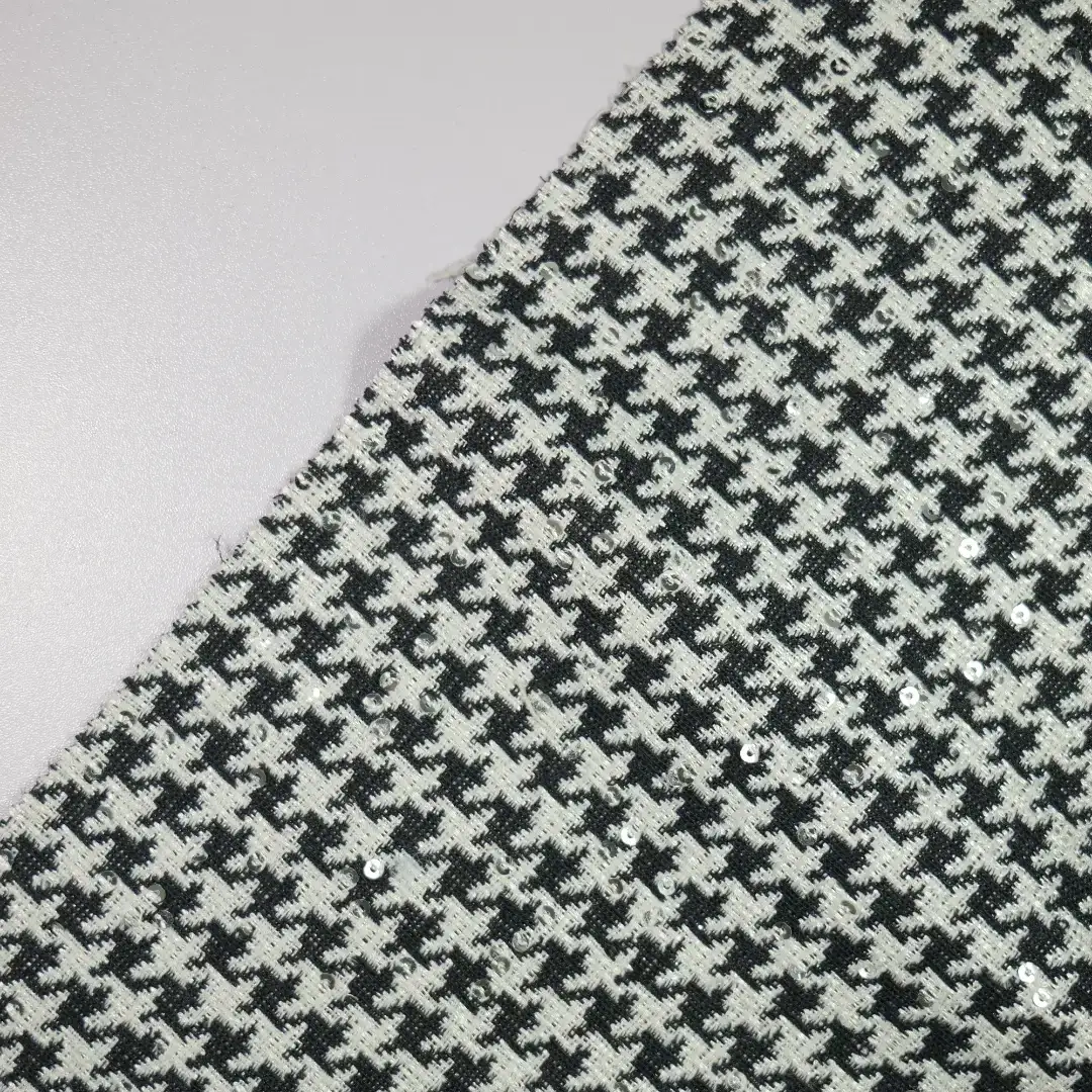 China Fabric for Jackets,Skirt,Suit,Uniform Chanel-Style Fabric Woolen Polyester Houndstooth color buy from China wholesaler bulk order at wholesale price free worldwide shipping Alibaba