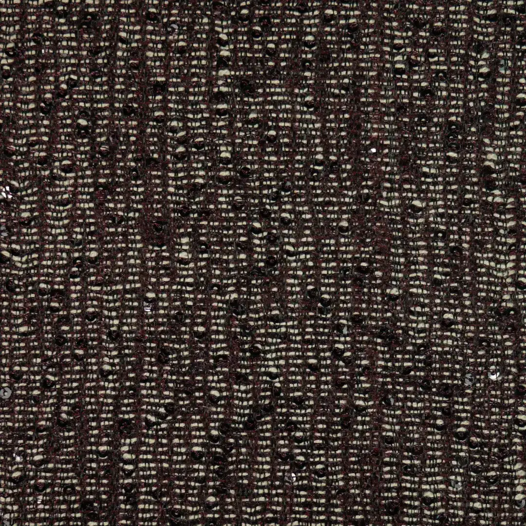 China Fabric for Overcoat,Suit,Dresses (Pullover)  Chanel-Style Fabric Woolen Nylon Sequin Polyester Brown color buy from China wholesaler bulk order at wholesale price free worldwide shipping Alibaba